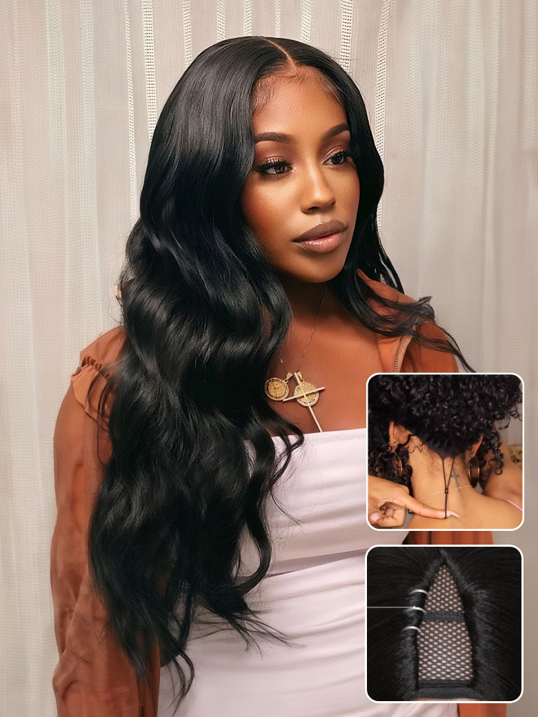 Beautyforever Unprocessed Glueless Human Hair Body Wave Wigs